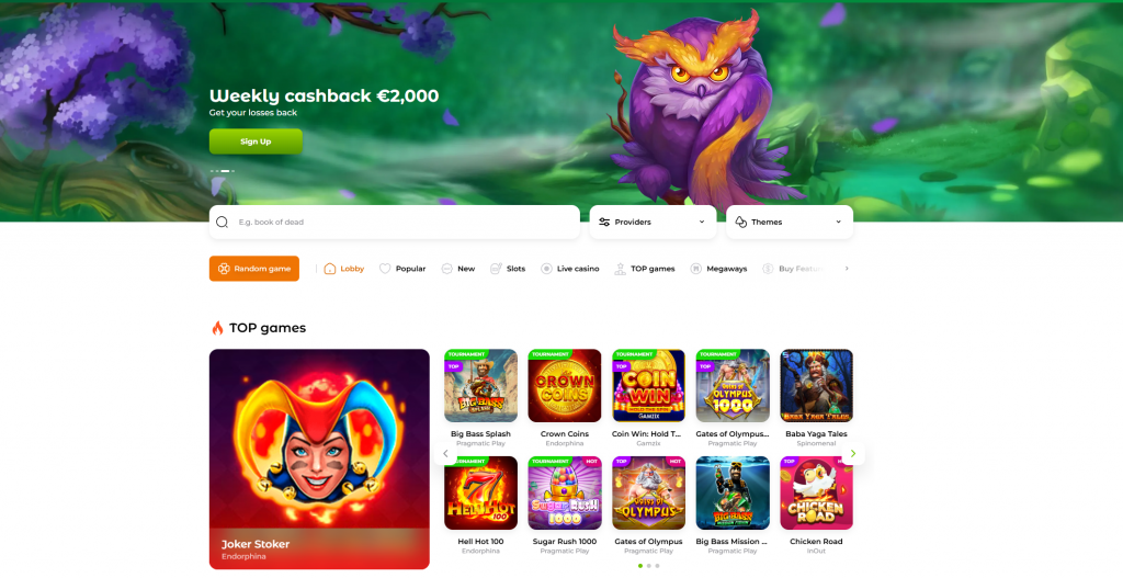 Verde Casino Játékok Képernyőkép